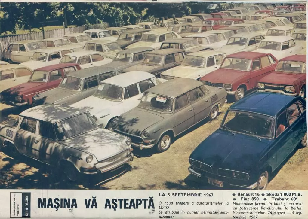 ziarul Scînteia din 23 august 1967 - premii la loto 12 autoturisme