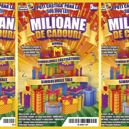 MILIOANE DE CADOURI este noul loz răzuibil lansat de Loteria Română