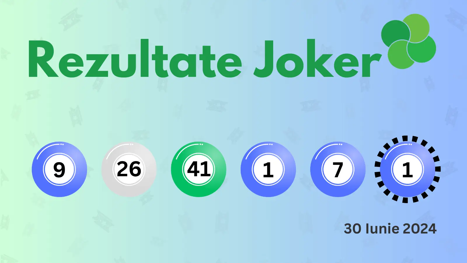  Rezultate Joker duminică 30 iunie 2024