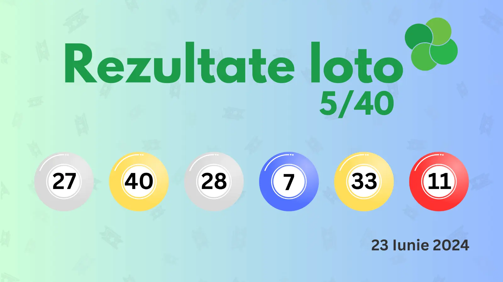 Rezultate Loto 540 duminica 23 iunie 2024