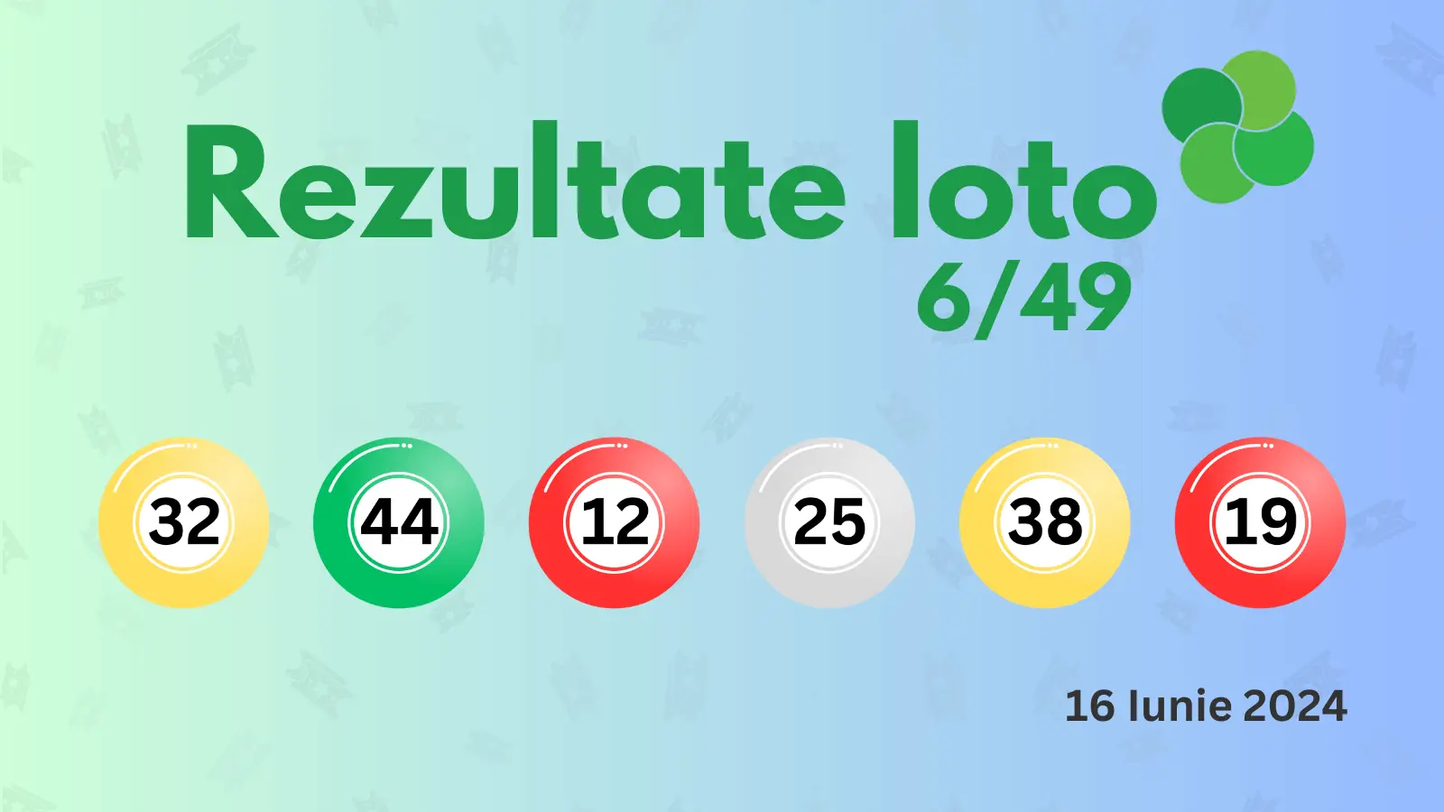 Rezultate Loto 6/49 duminică 16 iunie 2024