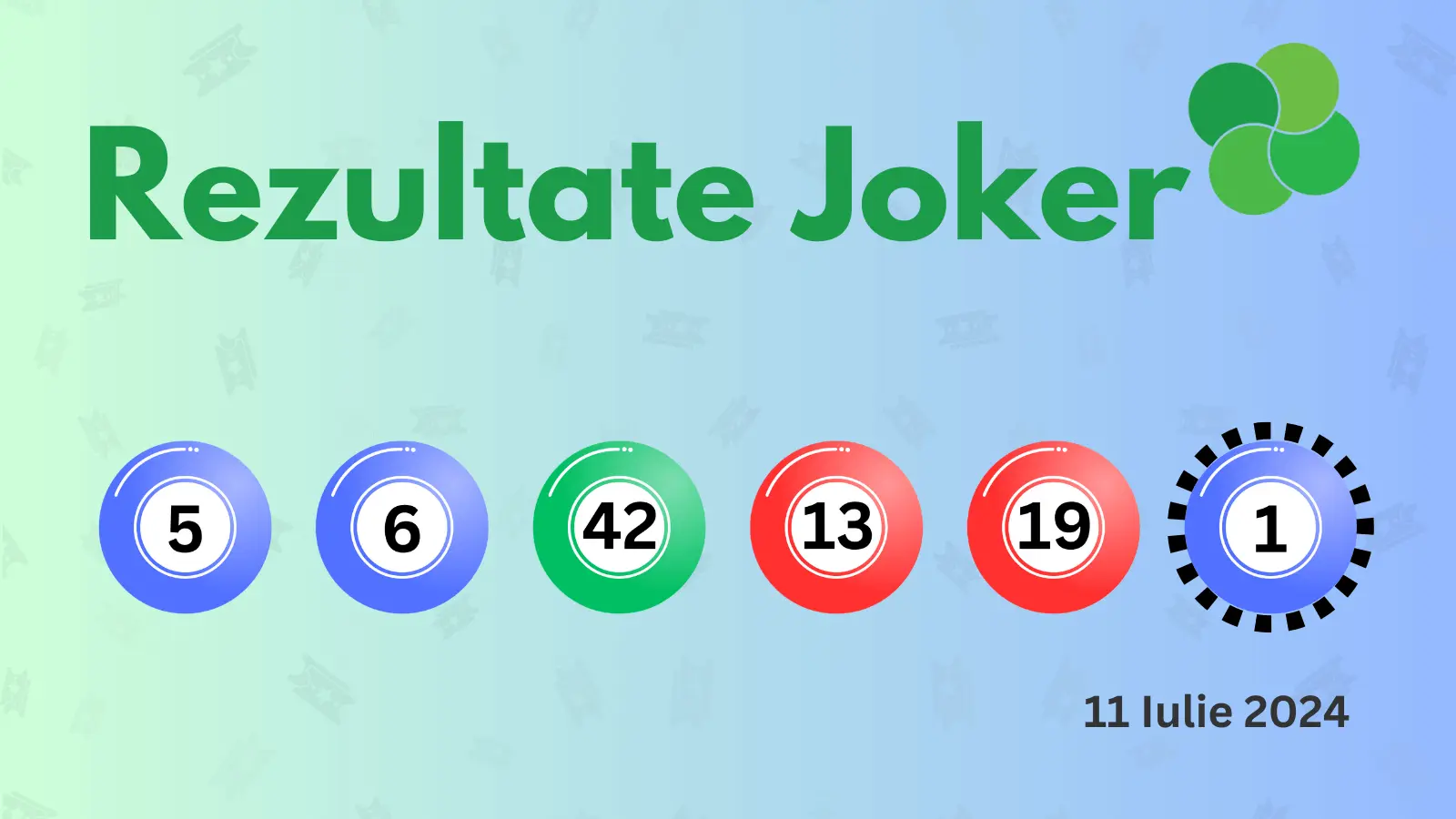 Rezultate Joker joi 11 iulie 2024