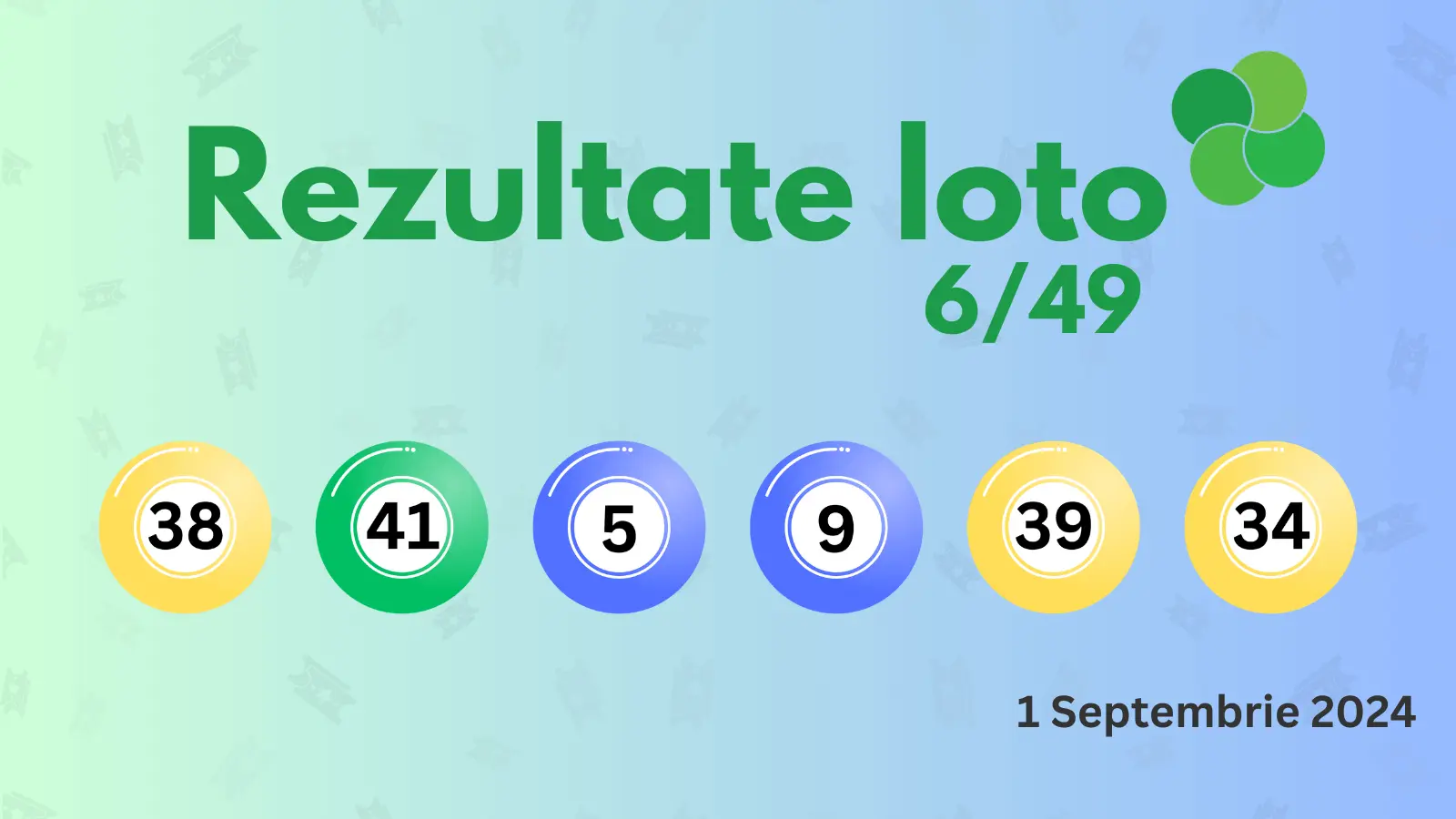 Rezultate Loto 6/49 duminica 1 septembrie 2024