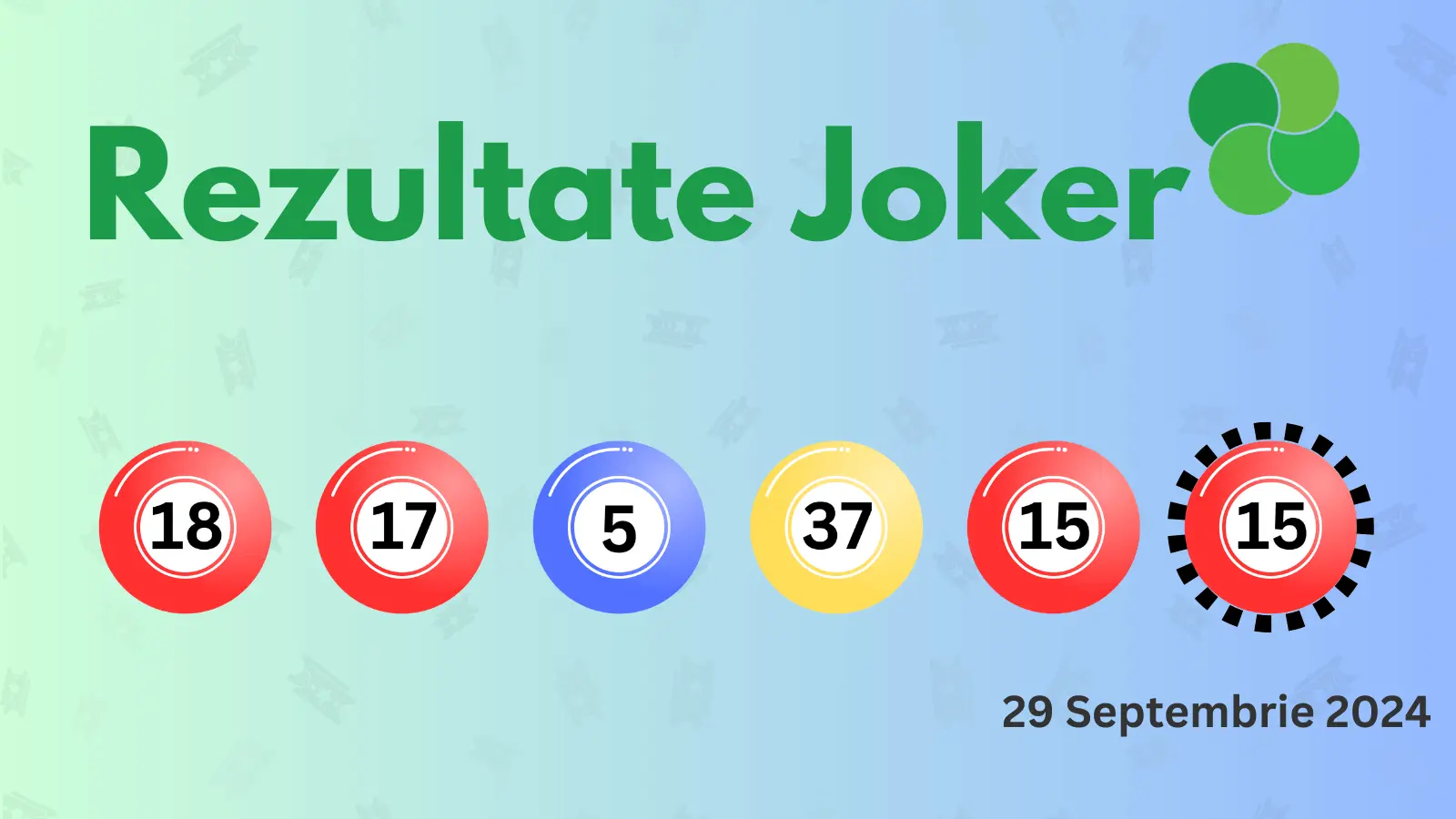 Rezultate Joker duminică 29 septembrie 2024