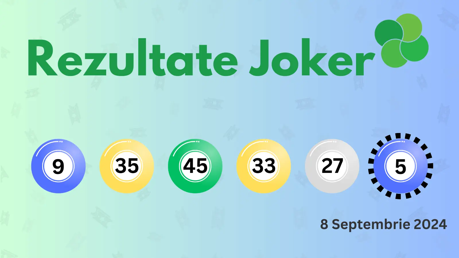 Rezultate Joker duminica 8 septembrie 2024