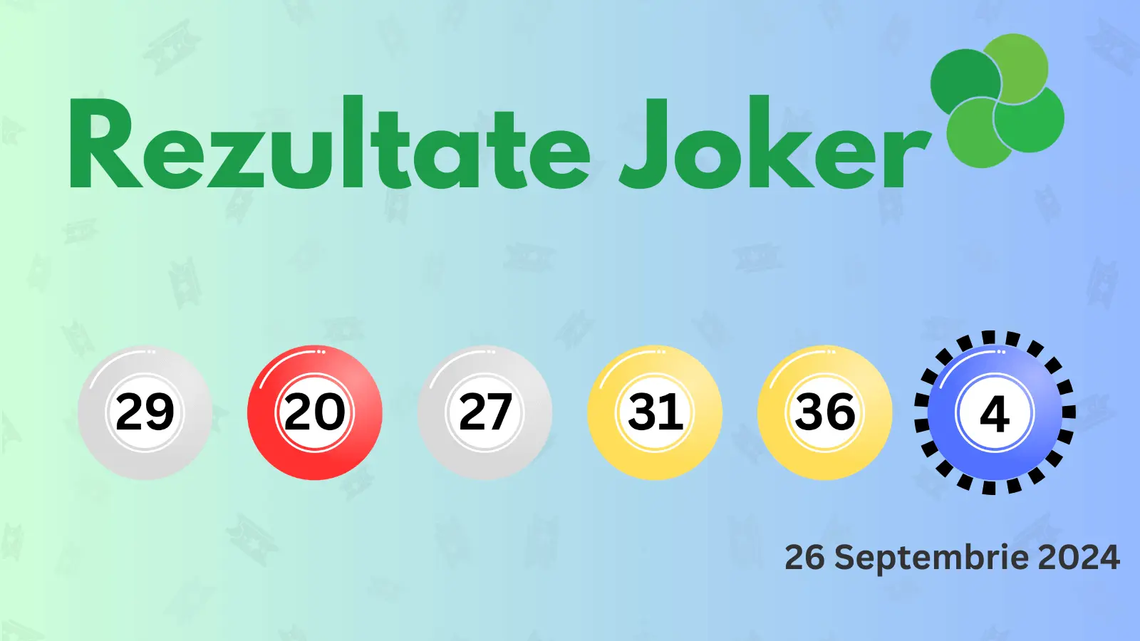 Rezultate Joker joi 26 septembrie 2024