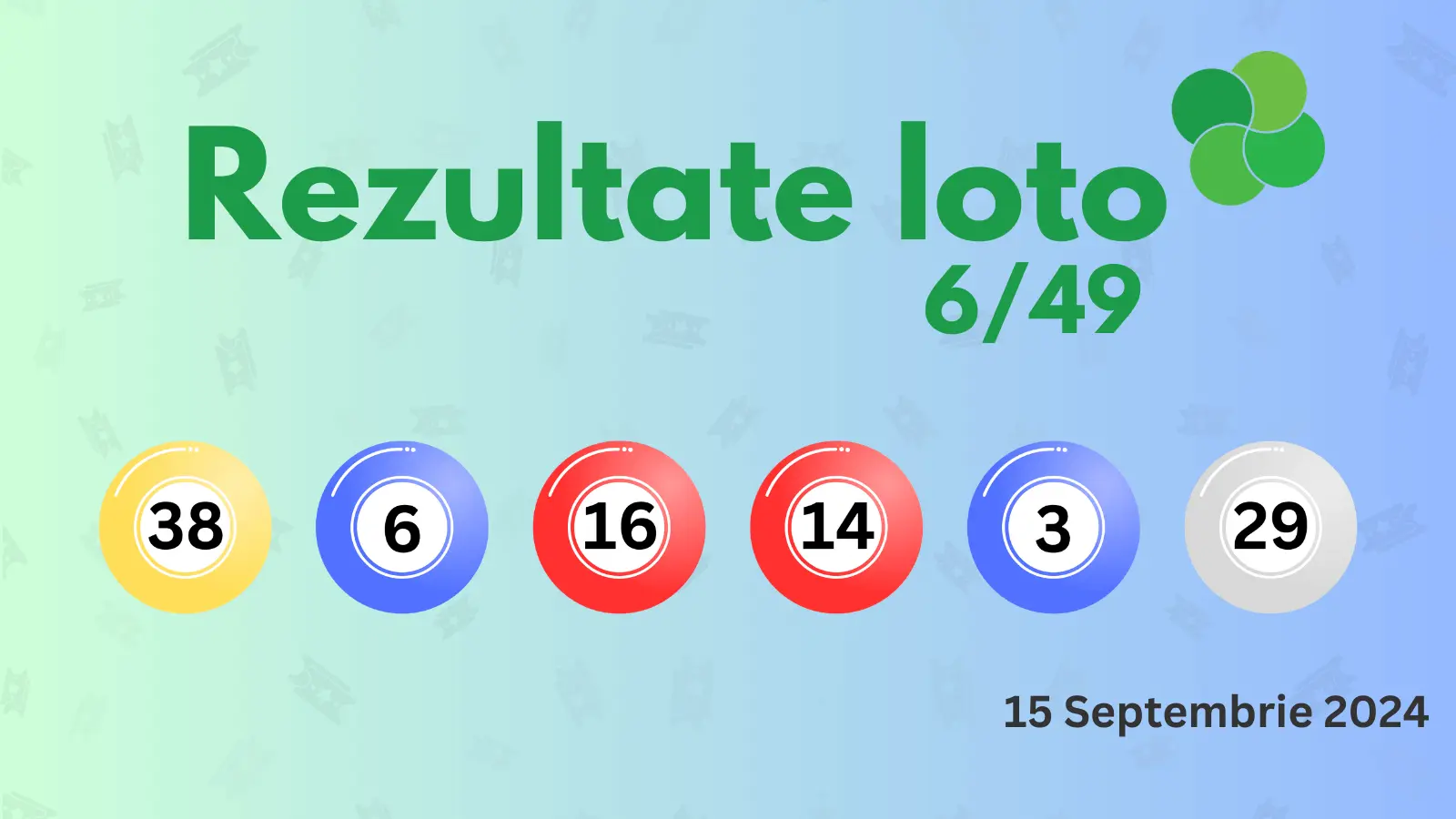 Rezultate Loto 649 duminică 15 septembrie 2024  Numerele câștigătoare la tragerea principală sunt